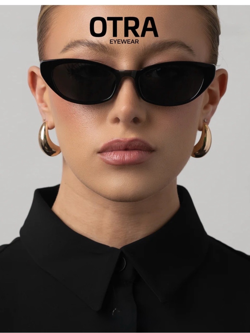 OTRA Shona Cat Eye Sunglasses – Black | NWT | Case & Tags Included 🖤👓